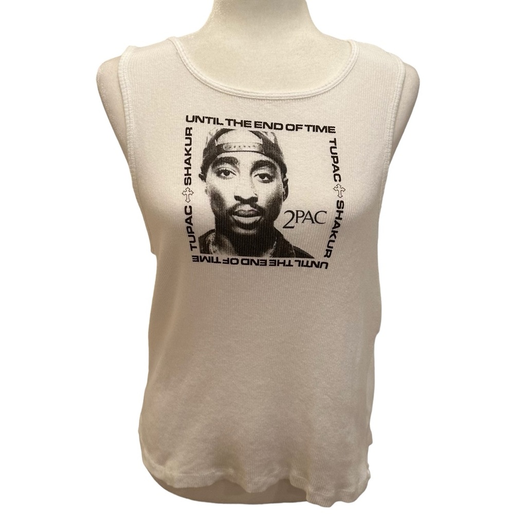 White 2Pac Until the End of Time Tank